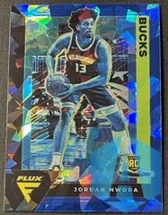 2020-21 Panini Flux Jordan Nwora #237 Blue Cracked Ice Rookie RC Milwaukee Bucks